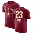 Cheap Men's 2024 All-Star #23 LeBron James Crimson T-Shirt