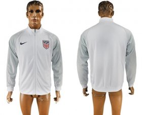 Wholesale Cheap USA Soccer Jackets White