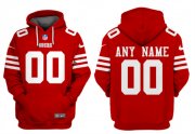 Wholesale Cheap Men's San Francisco 49ers Customized Red Alternate Pullover Hoodie