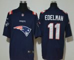 Wholesale Cheap Men's New England Patriots #11 Julian Edelman Navy Blue 2020 Team Logo Vapor Untouchable Stitched NFL Nike Fashion Limited Jersey