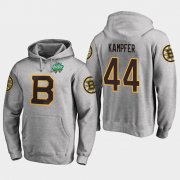 Wholesale Cheap Bruins #44 Steven Kampfer Gray 2018 Winter Classic Fanatics Primary Logo Hoodie