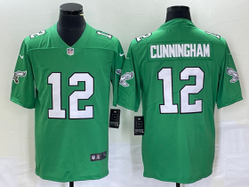 Wholesale Cheap Men\'s Philadelphia Eagles #12 Randall Cunningham Green 2023 Vapor Limited Throwback Jersey