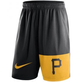 Wholesale Cheap Men\'s Pittsburgh Pirates Nike Black Cooperstown Collection Dry Fly Shorts