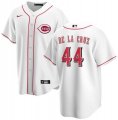 Wholesale Cheap Men's Cincinnati Reds #44 Elly De La Cruz White Cool Base Stitched Baseball Jersey