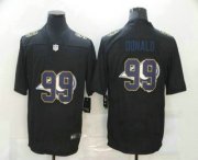 Wholesale Cheap Men's Los Angeles Rams #99 Aaron Donald Black 2020 Shadow Logo Vapor Untouchable Stitched NFL Nike Limited Jersey