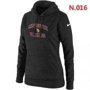 Wholesale Cheap Women's Nike Minnesota Vikings Heart & Soul Pullover Hoodie Black