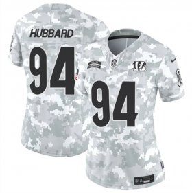 Cheap Women\'s Cincinnati Bengals #94 Sam Hubbard 2024 F.U.S.E Arctic Camo Salute To Service Limited Stitched Football Jersey(Run Small)