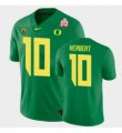 Wholesale Cheap Men Oregon Ducks Justin Herbert 2021 Fiesta Bowl Green Game Jersey 0A