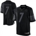 Wholesale Cheap Nike Steelers #7 Ben Roethlisberger Black Men's Stitched NFL Drenched Limited Jersey