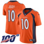 Wholesale Cheap Nike Broncos #10 Jerry Jeudy Orange Team Color Men's Stitched NFL 100th Season Vapor Untouchable Limited Jersey