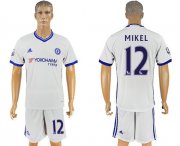 Wholesale Cheap Chelsea #12 Mikel White Soccer Club Jersey