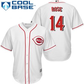 Wholesale Cheap Reds #14 Pete Rose White Cool Base Stitched Youth MLB Jersey