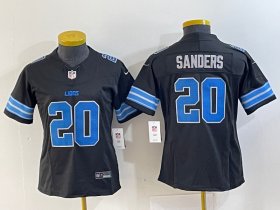 Cheap Women\'s Detroit Lions #20 Barry Sanders Black 2024 F.U.S.E. 2nd Alternate Vapor Limited Football Stitched Jersey(Run Smaller)