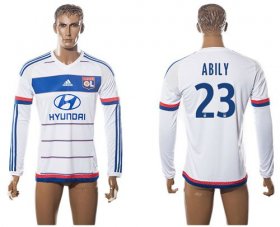 Wholesale Cheap Lyon #23 Abily Home Long Sleeves Soccer Club Jersey