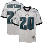 Wholesale Cheap Youth Philadelphia Eagles #20 Brian Dawkins Mitchell & Ness Platinum NFL 100 Retired Player Legacy Jersey