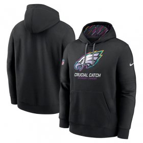 Men\'s Philadelphia Eagles Black 2024 Crucial Catch Club Pullover Hoodie