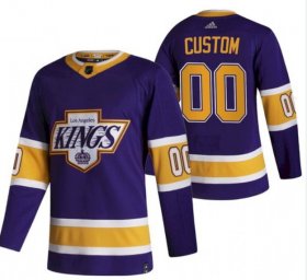 Cheap Men\'s Los Angeles Kings Adidas Purple Hockey Custom NHL Stitched Jersey