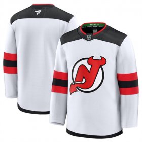 Men\'s New Jersey Devils Blank White 2024-25 Away Stitched Hockey Jersey