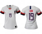 Wholesale Cheap Women's USA #19 Dunn Home Soccer Country Jersey