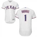 Wholesale Cheap Rangers #1 Elvis Andrus White Flexbase Authentic Collection Stitched MLB Jersey