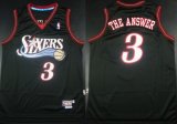 Wholesale Cheap Philadelphia 76ers #3 The Answer Nickname Black Swingman Throwback Jersey