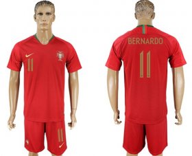 Wholesale Cheap Portugal #11 Bernardo Home Soccer Country Jersey