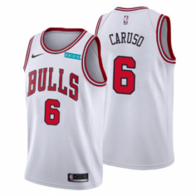 Wholesale Cheap Men\'s Chicago Bulls #6 Alex Caruso White Edition Swingman Stitched Basketball Jersey