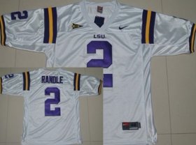 Wholesale Cheap LSU Tigers #2 Rueben Randle White Jersey