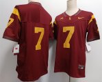 Cheap Men's USC Trojans #7 Miller Moss 2023 F.U.S.E. Red No Name Stitched Jersey