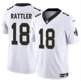 Cheap Men\'s New Orleans Saints #18 Spencer Rattler White F.U.S.E. Vapor Limited Football Stitched Jersey