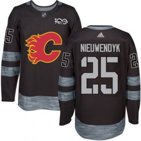 Wholesale Cheap Adidas Flames #25 Joe Nieuwendyk Black 1917-2017 100th Anniversary Stitched NHL Jersey