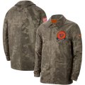 Wholesale Cheap Men's Chicago Bears Nike Camo 2019 Salute to Service Sideline Full-Zip Lightweight Jacket