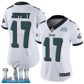 Wholesale Cheap Nike Eagles #17 Alshon Jeffery White Super Bowl LII Women\'s Stitched NFL Vapor Untouchable Limited Jersey