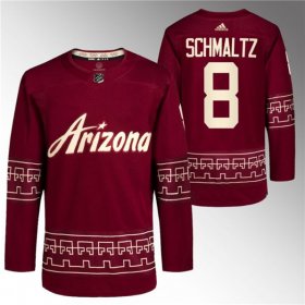 Cheap Men\'s Arizona Coyotes #8 Nick Schmaltz Garnet Alternate Pro Jersey