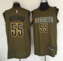 Wholesale Cheap Denver Nuggets #55 Dikembe Mutombo Olive Nike Swingman Jersey