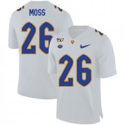 Wholesale Cheap Pittsburgh Panthers 26 Chawntez Moss White 150th Anniversary Patch Nike College Football Jersey