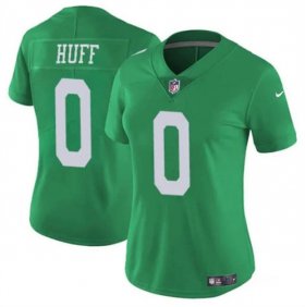 Cheap Women\'s Philadelphia Eagles #0 Bryce Huff Green Vapor Untouchable Throwback Limited Football Stitched Jersey(Run Small)