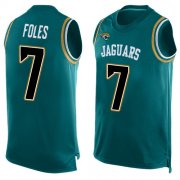 Wholesale Cheap Nike Jaguars #7 Nick Foles Teal Green Alternate Men's Stitched NFL Limited Tank Top Jersey