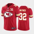 Wholesale Cheap Kansas City Chiefs #32 Tyrann Mathieu Red Men's Nike Big Team Logo Player Vapor Limited NFL Jersey