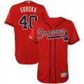 Wholesale Cheap Braves #40 Mike Soroka Red Flexbase Authentic Collection Stitched MLB Jersey