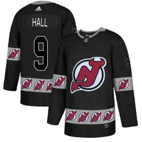 Wholesale Cheap Adidas Devils #9 Taylor Hall Black Authentic Team Logo Fashion Stitched NHL Jersey