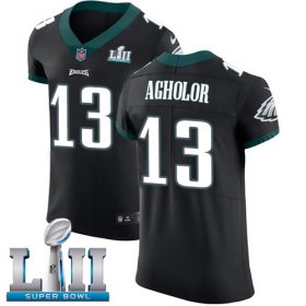 Wholesale Cheap Nike Eagles #13 Nelson Agholor Black Alternate Super Bowl LII Men\'s Stitched NFL Vapor Untouchable Elite Jersey