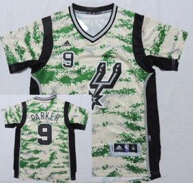 Wholesale Cheap San Antonio Spurs #9 Tony Parker Revolution 30 Swingman 2014 New Camo Short-Sleeved Jersey