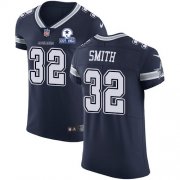 Wholesale Cheap Nike Cowboys #32 Saivion Smith Navy Blue Team Color Men's Stitched With Established In 1960 Patch NFL Vapor Untouchable Elite Jersey