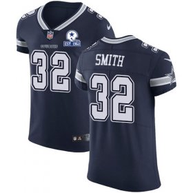 Wholesale Cheap Nike Cowboys #32 Saivion Smith Navy Blue Team Color Men\'s Stitched With Established In 1960 Patch NFL Vapor Untouchable Elite Jersey