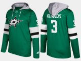 Wholesale Cheap Stars #3 John Klingberg Green Name And Number Hoodie