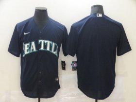 Wholesale Cheap Men Seattle Mariners Blank Blue Game Nike MLB Jerseys