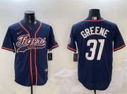 Cheap Men's Detroit Tigers #31 Riley Greene Navy With Patch Cool Base Stitched Baseball Jersey