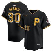 Cheap Men's Pittsburgh Pirates #30 Paul Skenes Nike Black Alt Limited Baseball Jersey