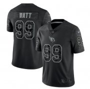 Wholesale Cheap Men's Arizona Cardinals #99 J.J. Watt Black Reflective Limited Stitched Football Jersey